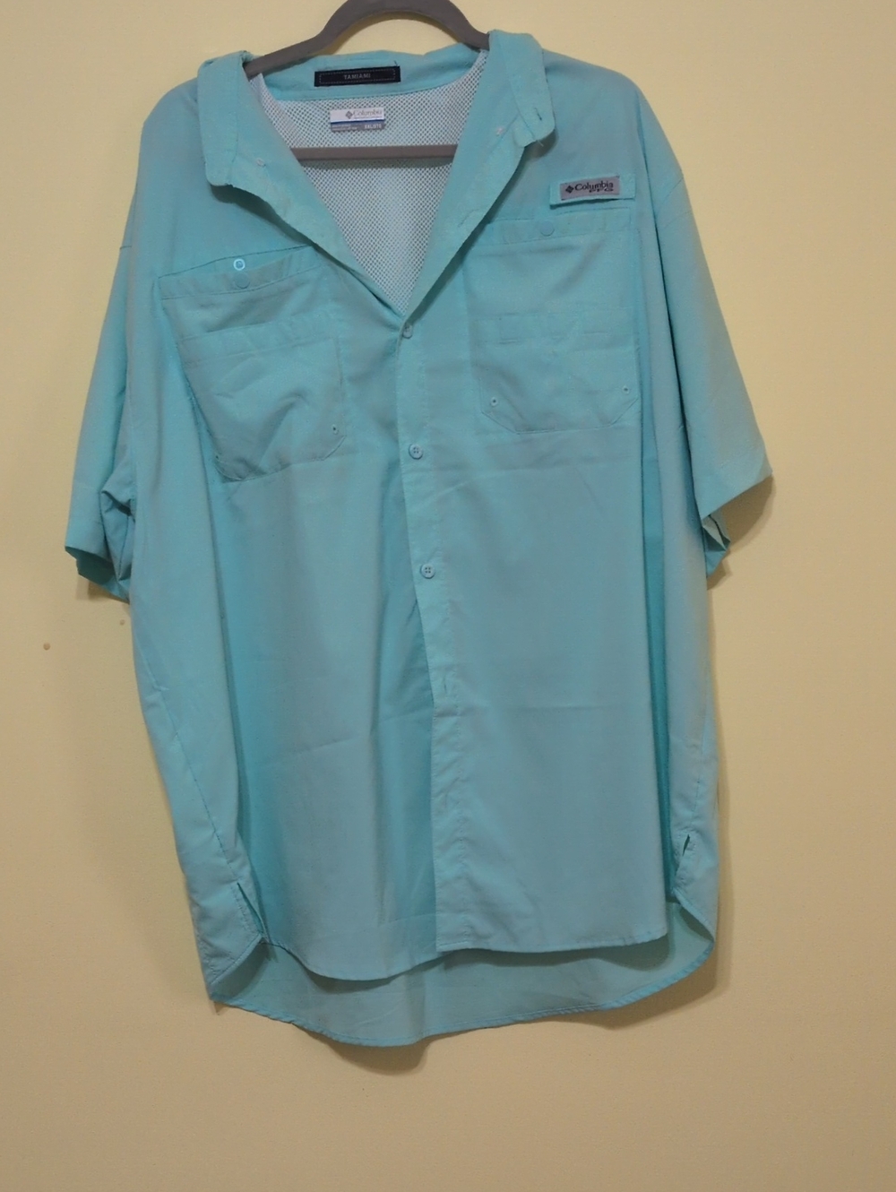 Columbia Men’s Short Sleeve Button-Down Shirt - Aqua